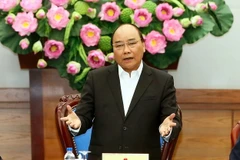 Thủ tướng Nguyễn Xuân Phúc chủ trì Hội nghị trực tuyến toàn quốc về công tác phòng, chống ma túy và cai nghiện ma túy. (Ảnh: Thống Nhất/TTXVN)