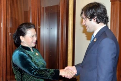 Chủ tịch Quốc hội Nguyễn Thị Kim Ngân hội kiến Chủ tịch Quốc hội Gruzia. (Ảnh: Trọng Đức/TTXVN)