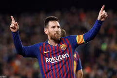 Messi mang ưu thế lớn về cho Barcelona.