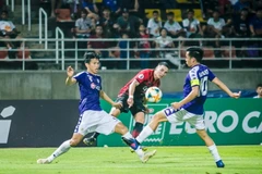 Hà Nội FC (áo xanh) vượt qua Bangkok United để giành quyền đi tiếp. (Nguồn: FC)