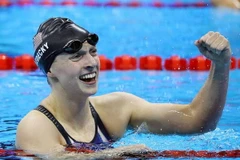 Katie Ledecky hướng đến tấm huy chương vàng thứ tư khi thi đấu chung kết 800m nữ. (Nguồn: Getty Images)