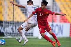 U16 Việt Nam (áo đỏ) dừng bước ở tứ kết. (Nguồn: AFC)