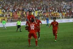 Aung Thu mang chiến thắng về cho U22 Myanmar. (Nguồn: MMF)