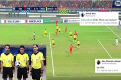 Cổ động viên Malaysia tố trọng tài thiên vị Việt Nam. (Nguồn: Fox Sports)