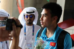 Đức Huy cùng đội tuyển Việt Nam đến Al Ain. (Nguồn: VFF)
