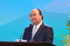 Thủ tướng Nguyễn Xuân Phúc phát biểu tại lễ kỷ niệm. (Ảnh: Thống Nhất/TTXVN)