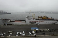 Phá của Triều Tiên đậu ở cảng tại thành phố Vladivostok, Nga hôm 18/5. (Nguồn: Reuters) 