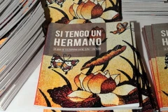 Cuốn sách "Nếu tôi có một người anh em" lần đầu ra mắt độc giả. (Ảnh: Lê Hà/TTXVN)