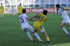Văn Quyết (số 10) đã giúp Hà Nội FC vào chung kết. (Nguồn: AFC)