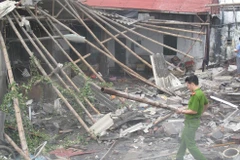 Hiện trường vụ tai nạn nổ lò hơi. (Ảnh: Xuân Tiến/TTXVN)