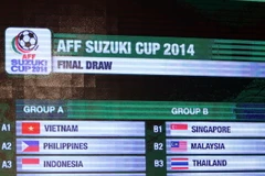 Việt Nam chung bảng với Indonesia và Philippines tại AFF Cup