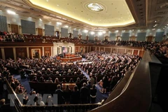 Toàn cảnh một cuộc họp Quốc hội Mỹ. (Ảnh: AFP/TTXVN)