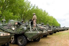 Binh sỹ NATO tập trận. (Nguồn: AP)