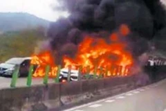 Hiện trường vụ tai nạn kinh hoàng ở Trung Quốc. (Nguồn: scmp.com)