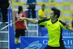 Tay vợt Nguyễn Tiến Minh. (Ảnh: Quốc Khánh/TTXVN)