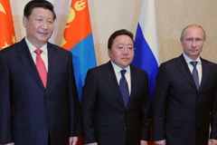 Lãnh đạo ba nước tại cuộc gặp. (Nguồn: AP)