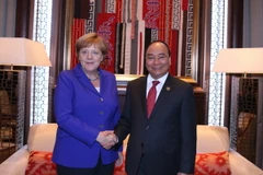 Thủ tướng Chính phủ Nguyễn Xuân Phúc gặp Thủ tướng Đức, Angela Merkel. (Ảnh: Thống Nhất/TTXVN)