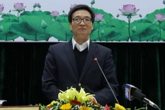 Phó Thủ tướng Chính phủ Vũ Đức Đam phát biểu chỉ đạo. (Ảnh: Quốc Khánh/TTXVN)