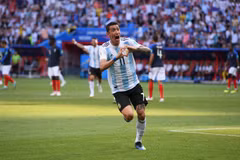 Di Maria ăn mừng sau khi lập siêu phẩm. (Nguồn: Getty Images)