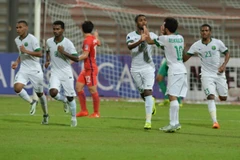 U19 Saudi Arabia (áo trắng) vào tứ kết sau khi đánh bại U19 Hàn Quốc. (Nguồn: AFC)