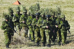 Binh sỹ thuộc Lực lượng Phòng vệ Mặt đất (GSDF) của Nhật Bản. (Nguồn: Reuters)
