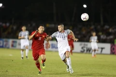 Việt Nam vs Philippines tại Mỹ Đình ở lượt về bán kết AFF Suzuki Cup 2018. (Ảnh: Hoàng Linh/TTXVN)