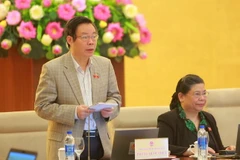 Phó Chủ tịch Quốc hội Phùng Quốc Hiển phát biểu ý kiến. (Ảnh: Dương Giang/TTXVN)