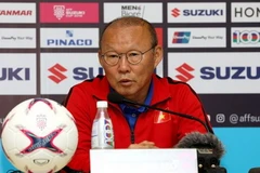 HLV Park Hang-seo tại buổi họp báo trước trận Việt Nam vs Campuchia.