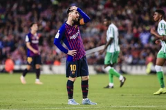 Messi trở lại nhưng không thể giúp Barcelona tránh khỏi thất bại. (Nguồn: Getty Images)