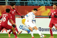 U23 Uzbekistan (áo trắng) đối mặt nguy cơ bị loại sớm. (Nguồn: AFC)