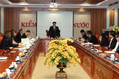 Phó Tổng Kiểm toán nhà nước Nguyễn Tuấn Anh phát biểu. (Nguồn: sav.gov.vn)