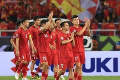 Việt Nam đang có lợi thế lớn để giành vé vào bán kết. (Ảnh: Trọng Đạt/TTXVN)