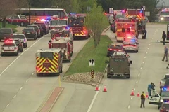 Lực lượng an ninh có mặt tại nơi xảy ra vụ nổ súng. (Nguồn: foxnews)