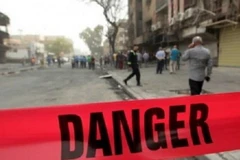 Cảnh sát phong tỏa hiện trường vụ đánh bom. (Nguồn: AFP)