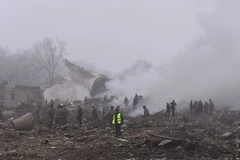 Hiện trường vụ rơi máy bay. (Nguồn: Sputnik)