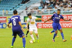 Công Phượng đã thi đấu khá nổi bật ở trận đấu này. (Ảnh: Dư Toán/TTXVN)