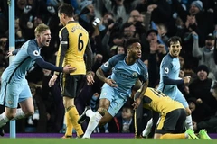 Sterling mang chiến thắng về cho Man City. (Nguồn: Getty Images)