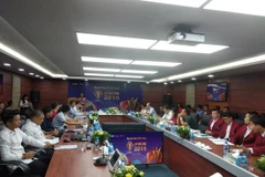 Quang cảnh buổi họp báo công bố giải thưởng Cúp Chiến thắng 2018. (Ảnh: Vietnam+)