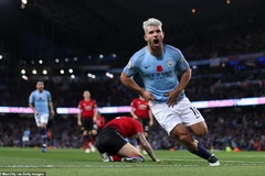 Aguero góp công giúp Man City hạ gục Quỷ đỏ.