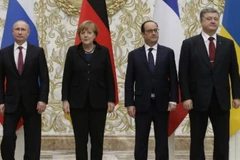 Lãnh đạo các nước trong nhóm Normandy. (Nguồn: DPA)