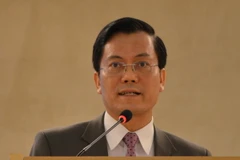 Thứ trưởng Bộ Ngoại giao Hà Kim Ngọc. (Ảnh : Hoàng Hoa/TTXVN)