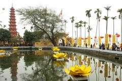 Chùa Trấn Quốc. (Ảnh: Minh Quyết/TTXVN)