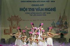 Tiết mục múa đạt giải cao tại Hội thi. (Ảnh: Dương Trí/TTXVN)