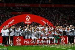 Ba Lan ăn mừng sau khi giành vé dự vòng chung kết World Cup 2018. (Nguồn: Reuters)