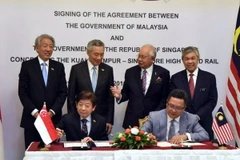 Quang ca3h buổi lễ ký kết. (Nguồn: Channel NewsAsia)