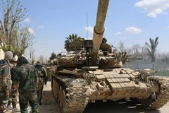 Lực lượng quân đội Syria ở Damascus. (Nguồn: almanar.com.lb)