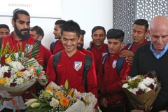 Tuyển Ấn Độ đặt chân đến UAE chuẩn bị cho Asian Cup 2019. (Nguồn: AFC)