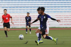 U22 Campuchia lỡ tấm huy chương lịch sử. (Ảnh: Vietnam+)