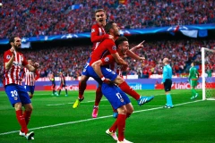 Niềm vui của các cầu thủ Atletico Madrid. (Nguồn: Getty Images)