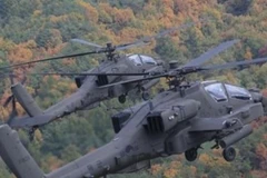 Máy bay trực thăng Apache. (Nguồn: Yonhap)